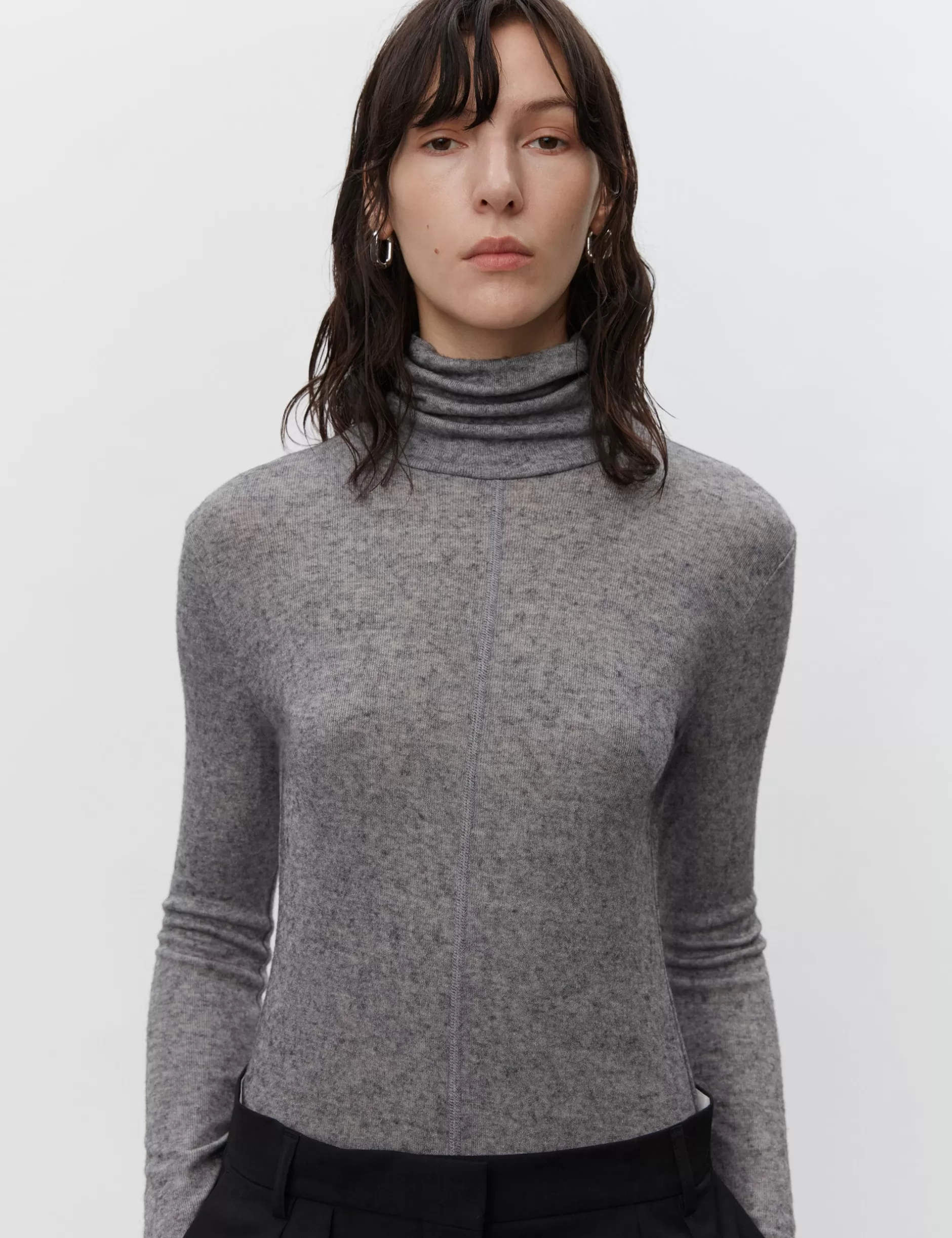 DAY Birger et Mikkelsen T-shirts & Toppe*Eve - Soft Wool - DARK GREY MELANGE