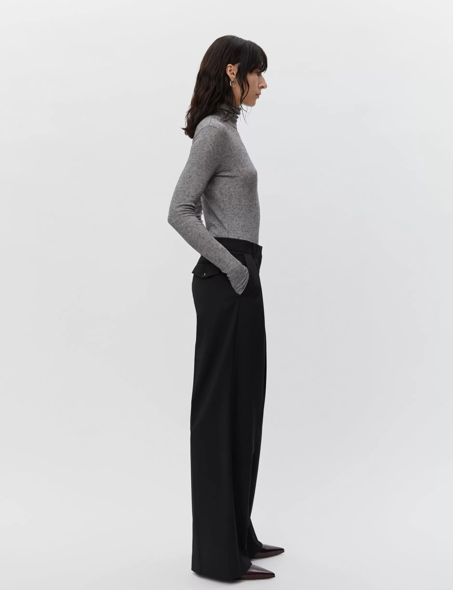 DAY Birger et Mikkelsen T-shirts & Toppe*Eve - Soft Wool - DARK GREY MELANGE