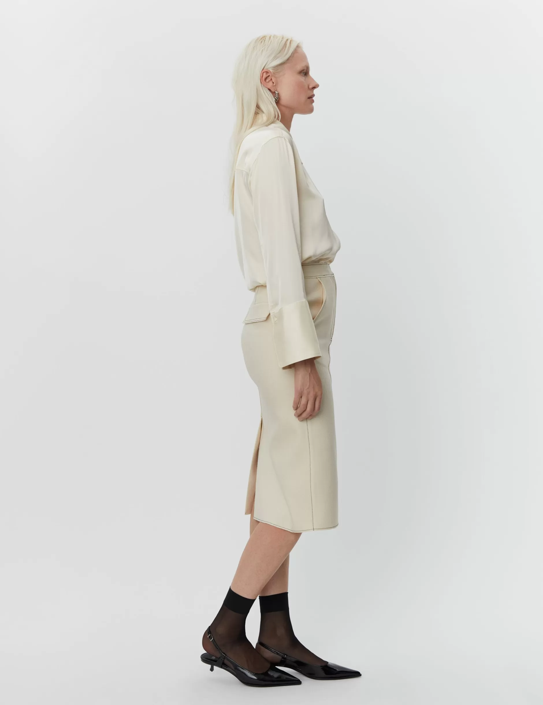 DAY Birger et Mikkelsen Skjorter & Bluser*Felix - Fluid Viscose RD - WINTER WHITE