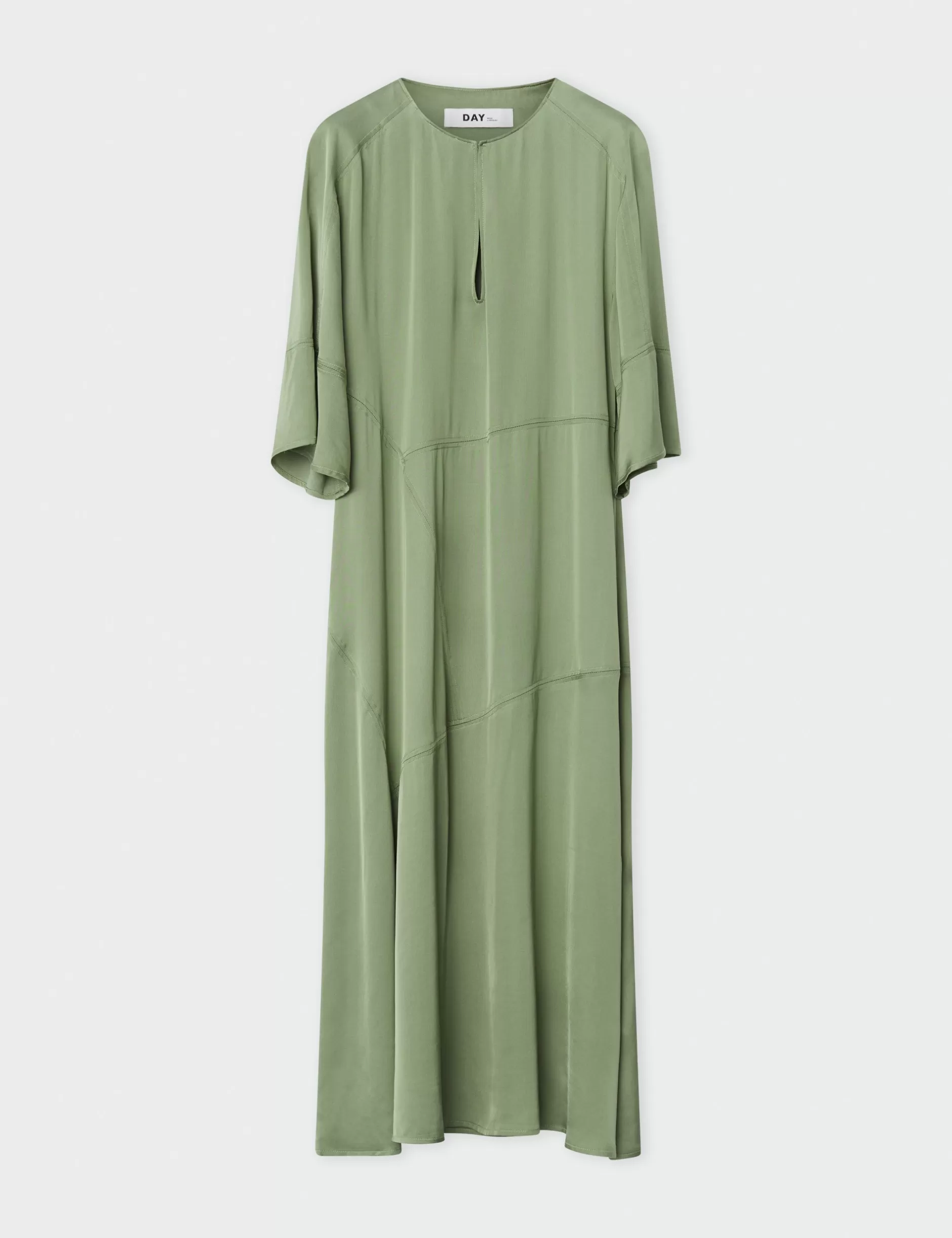 DAY Birger et Mikkelsen Kjoler*Janis - Fluid Viscose RD - ALGAVE GREEN