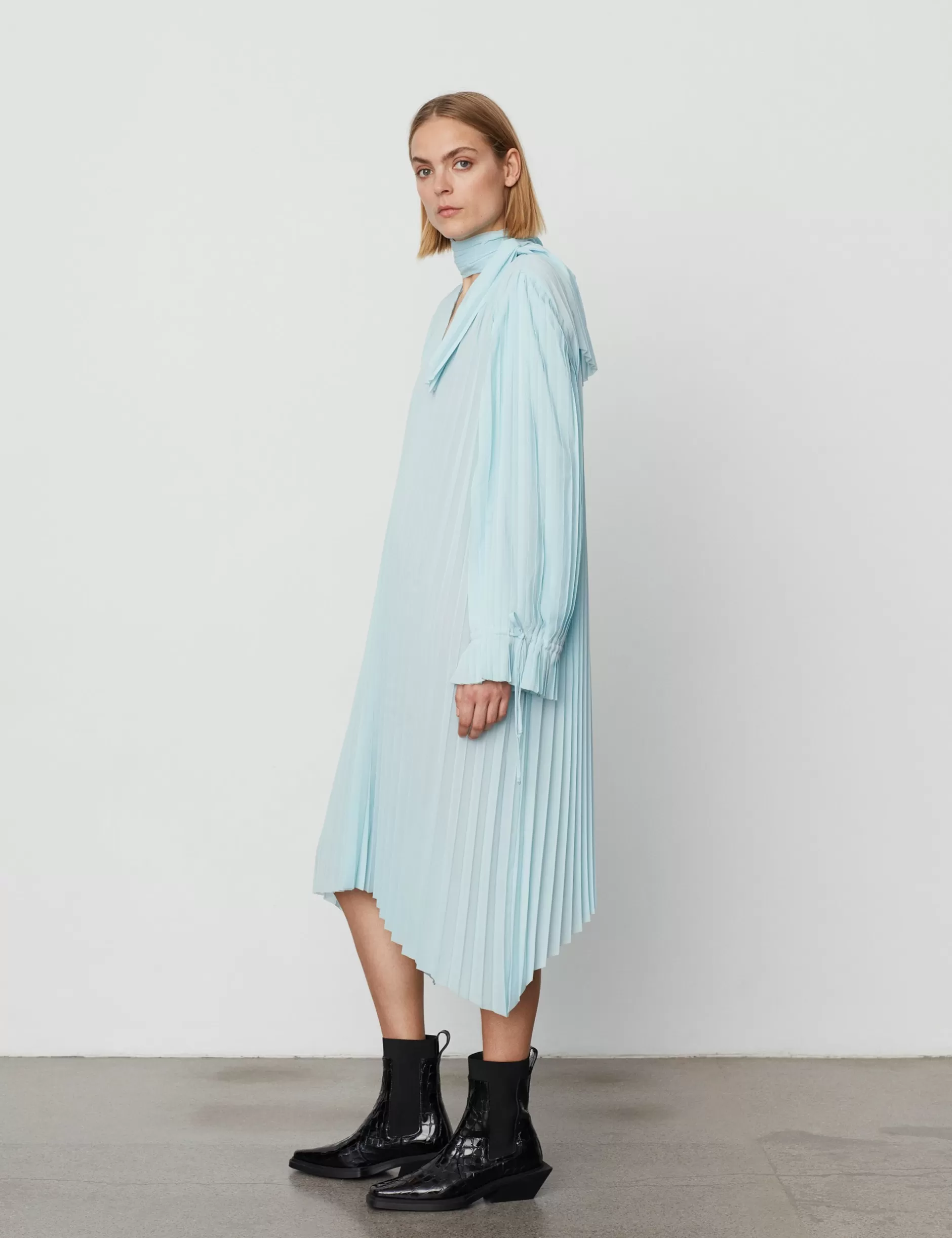 DAY Birger et Mikkelsen Kjoler*Oscar - Solid Plissé - BLUE GLOW