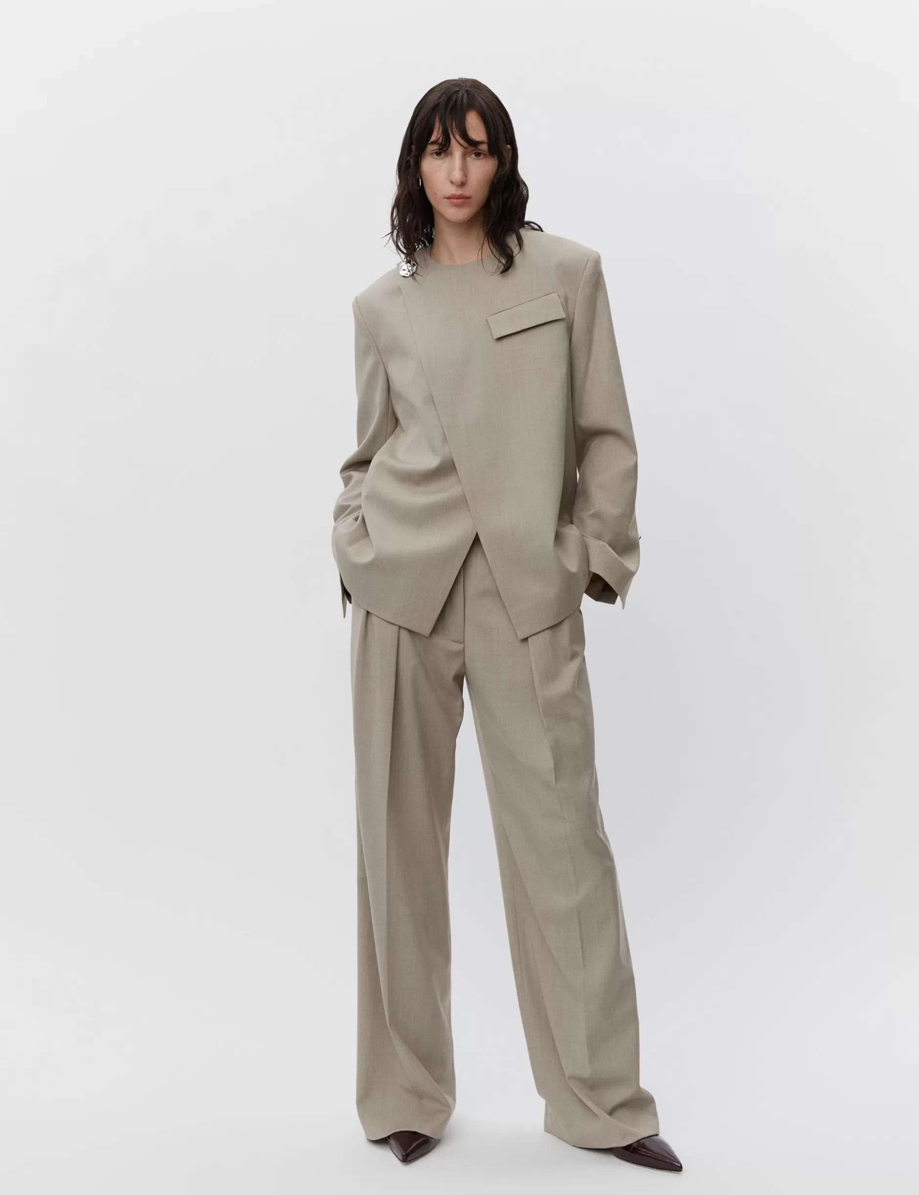 DAY Birger et Mikkelsen Blazere*Philipa - Classic Wool Blend - PETRIFIED OAK MELANGE