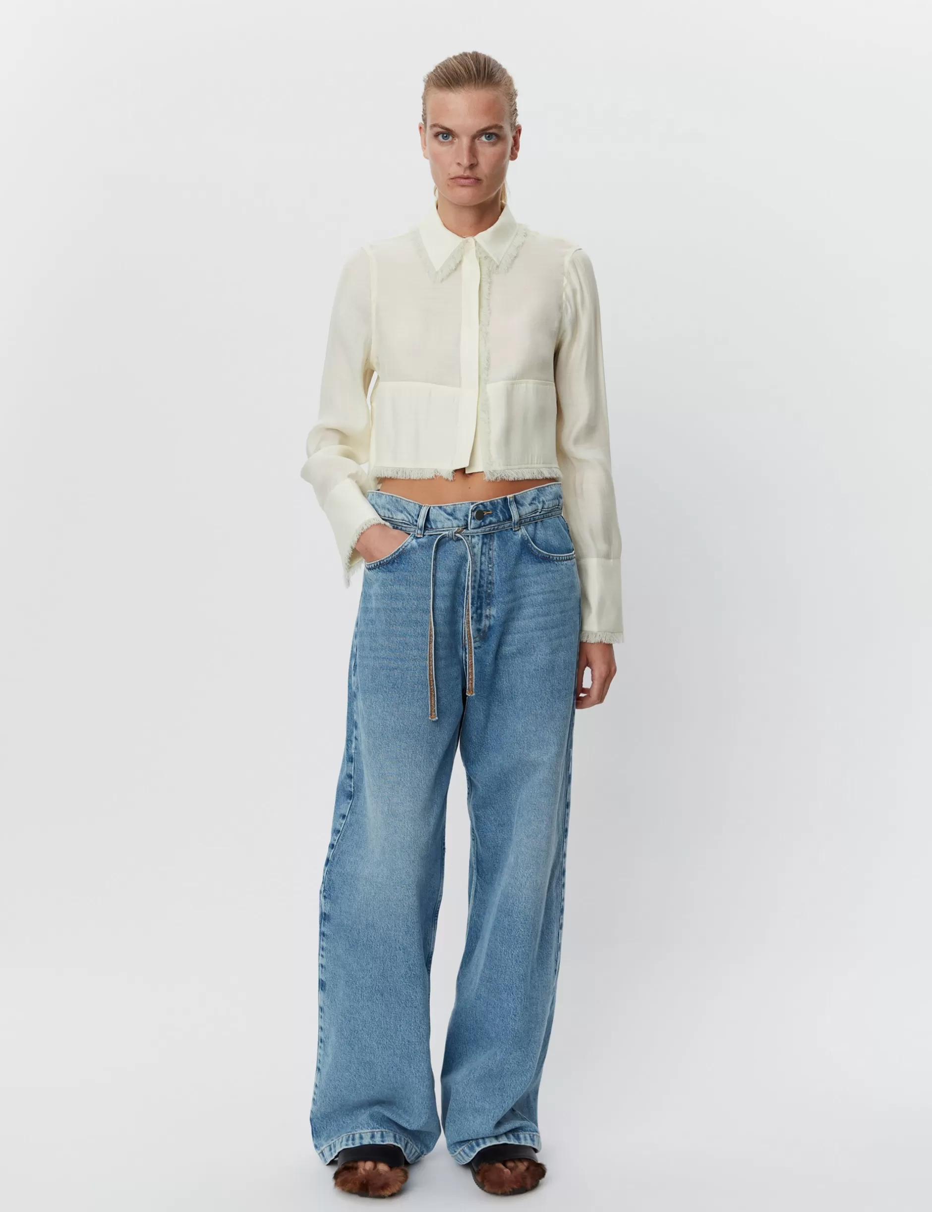DAY Birger et Mikkelsen Skjorter & Bluser*Shania - Sheer Fringes - LEMON ICING