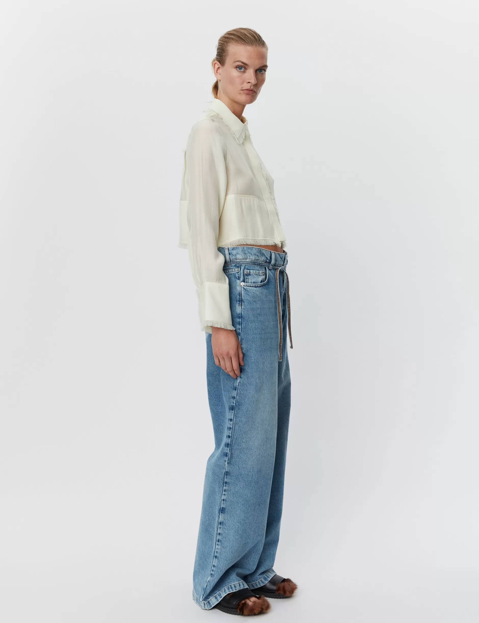 DAY Birger et Mikkelsen Skjorter & Bluser*Shania - Sheer Fringes - LEMON ICING